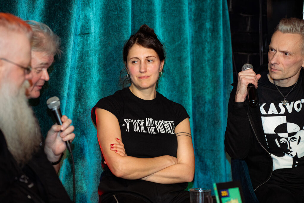 Brigitta and the members of J.M.K.E. at a book launch event in Tallinn (photo- Kairi Joasaar)