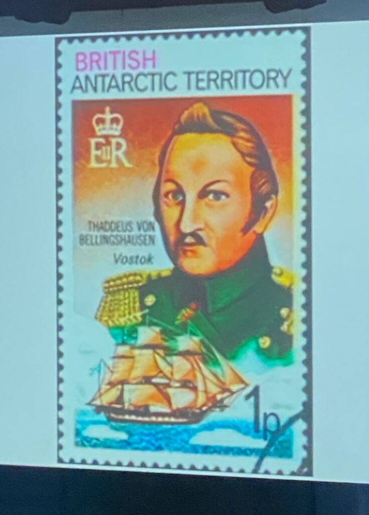 The British stamp commemorating von Bellingshausen