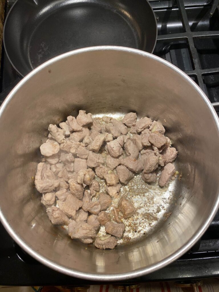 Cooking the pork tenderloin