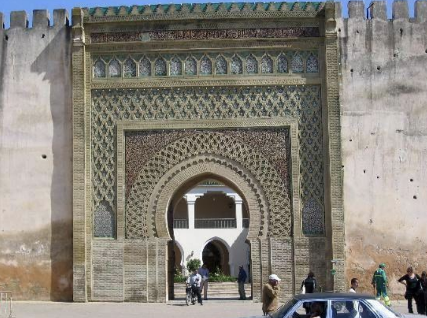 Meknes town gate in Morocco