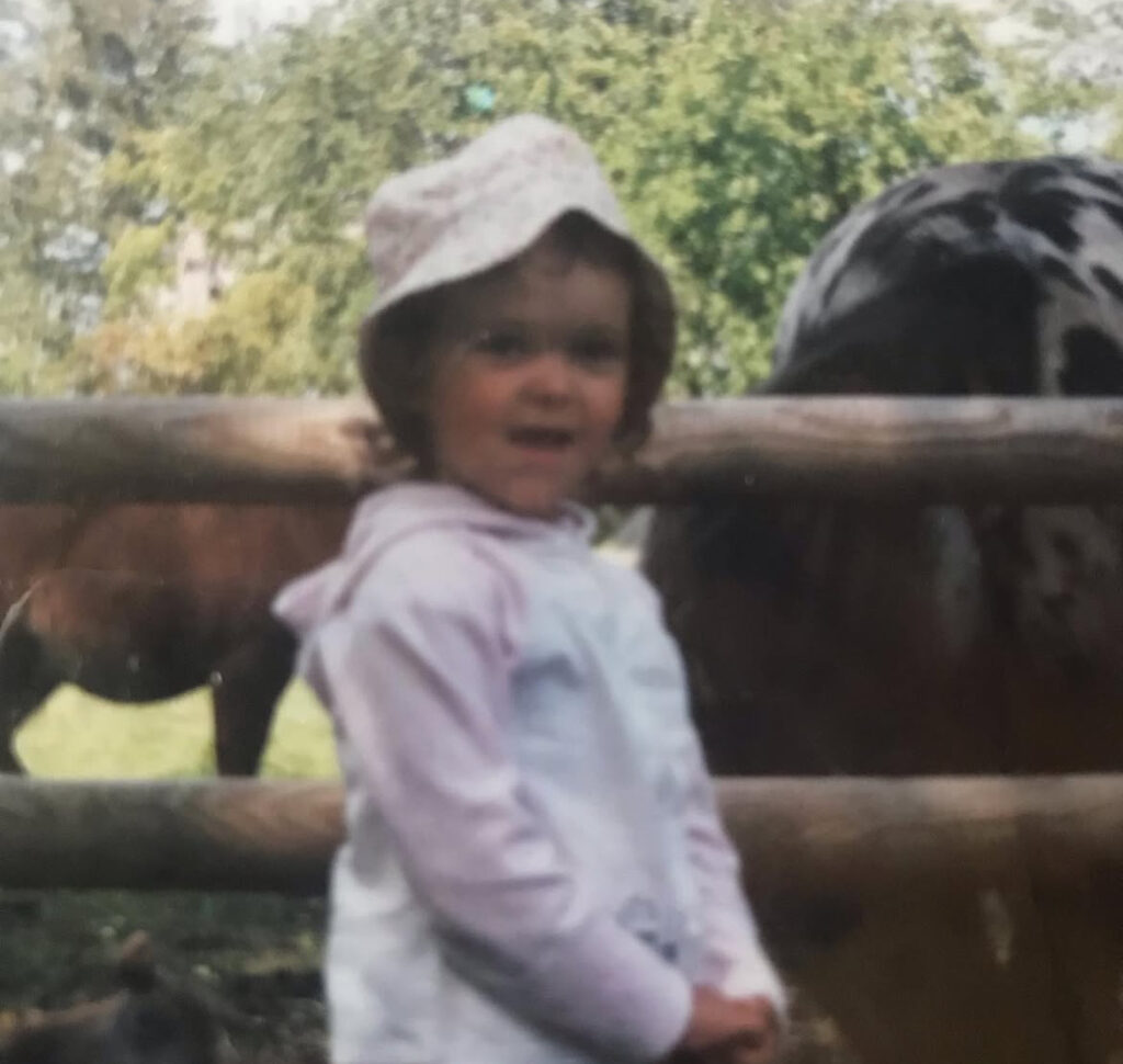 Monika during her childhood