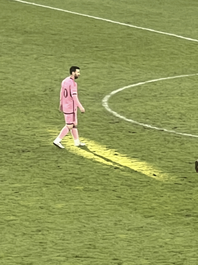 Encapsulating a dream come true: Brandon took this photo of Lionel Messi during a football game in Toronto in October 2024