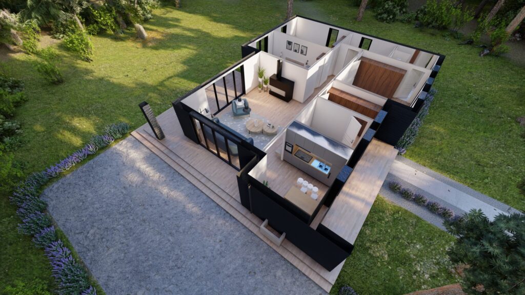 Interior of the "Muraste" house (source: e4house.ee)