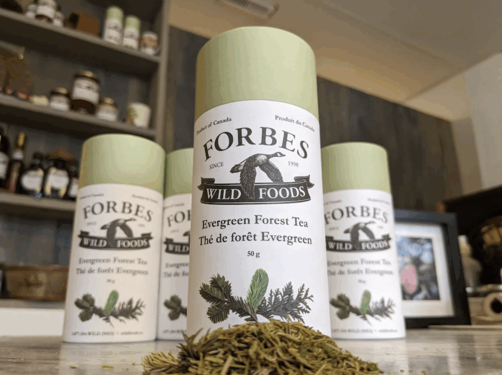 Evergreen Forest Tea from Forbes Wild Foods (source: wildfoods.ca)