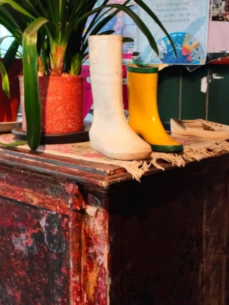 These rubber boots remain at Põhjala Tehas, a reminder of the days when they were manufactured right here (photo: Jerry Mercury)