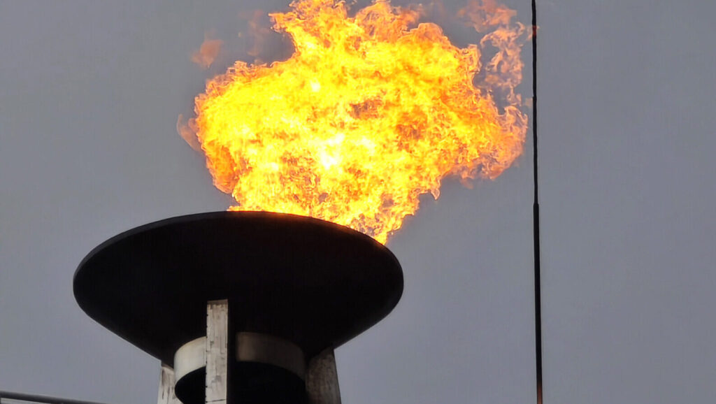 The Song Festival flame has been lit. Photo: Paul Kiilaspea