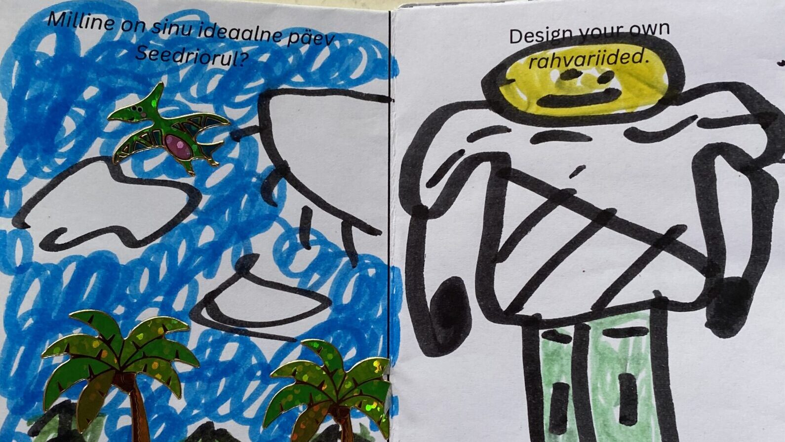 Zine made by a keskmine (intermediate) camper at Seedrioru.