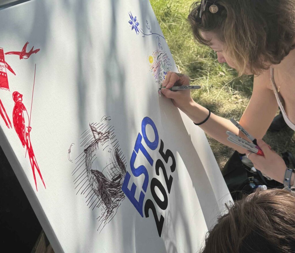 Youth delegates taking part in ESTO festivities at Skansen, Stockholm