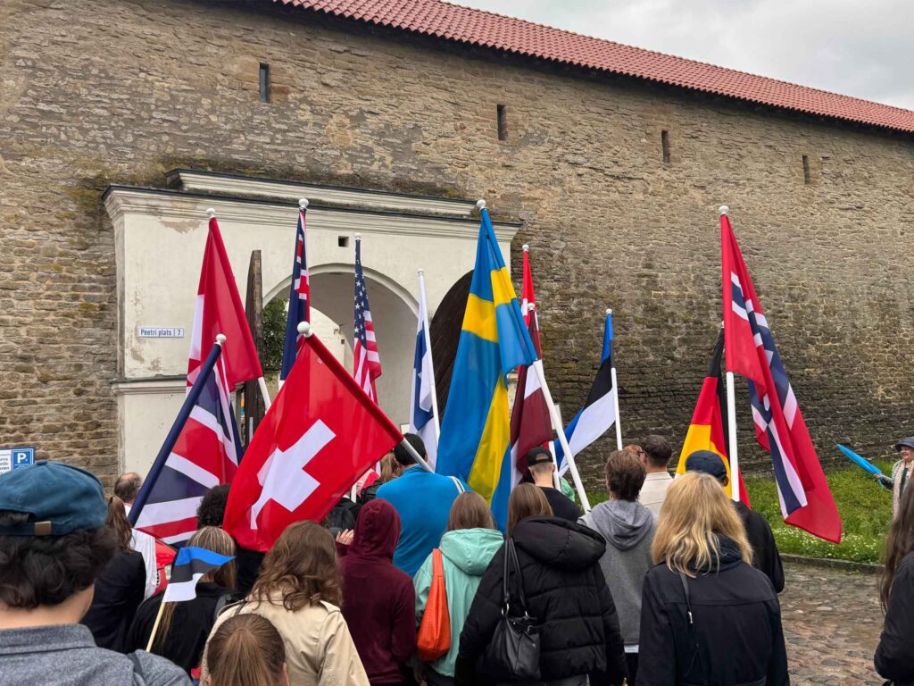 ESTO youth delegates at Narva Castle