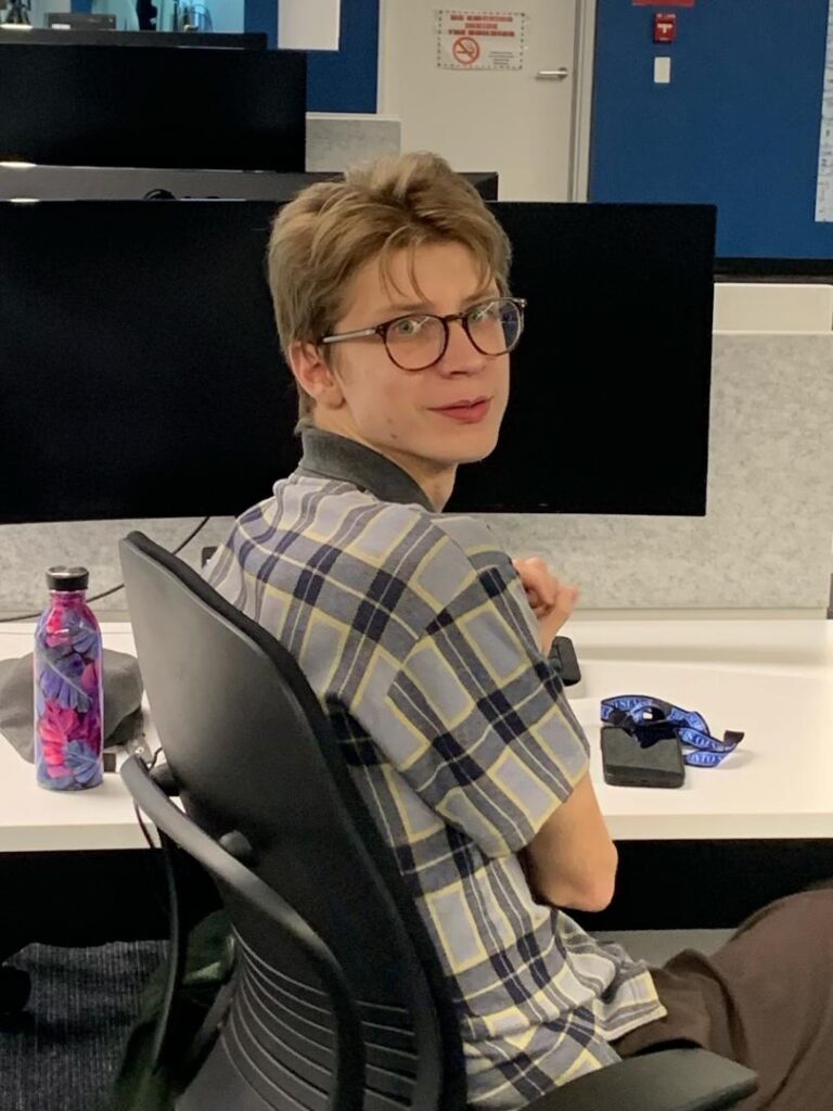 Kristjan Lautens at his Toronto Star newsroom desk