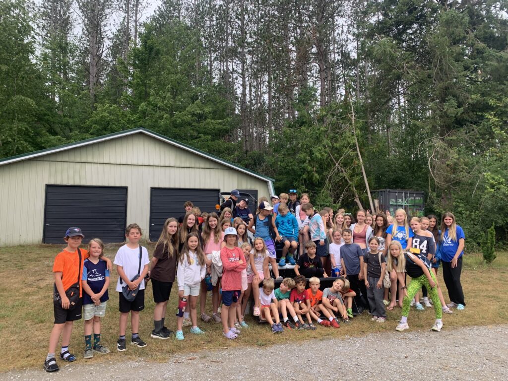 Campers together with the new tractor (photo: Monika Kolga)