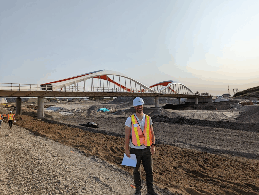 Eric in September 2022, when the site was under construction