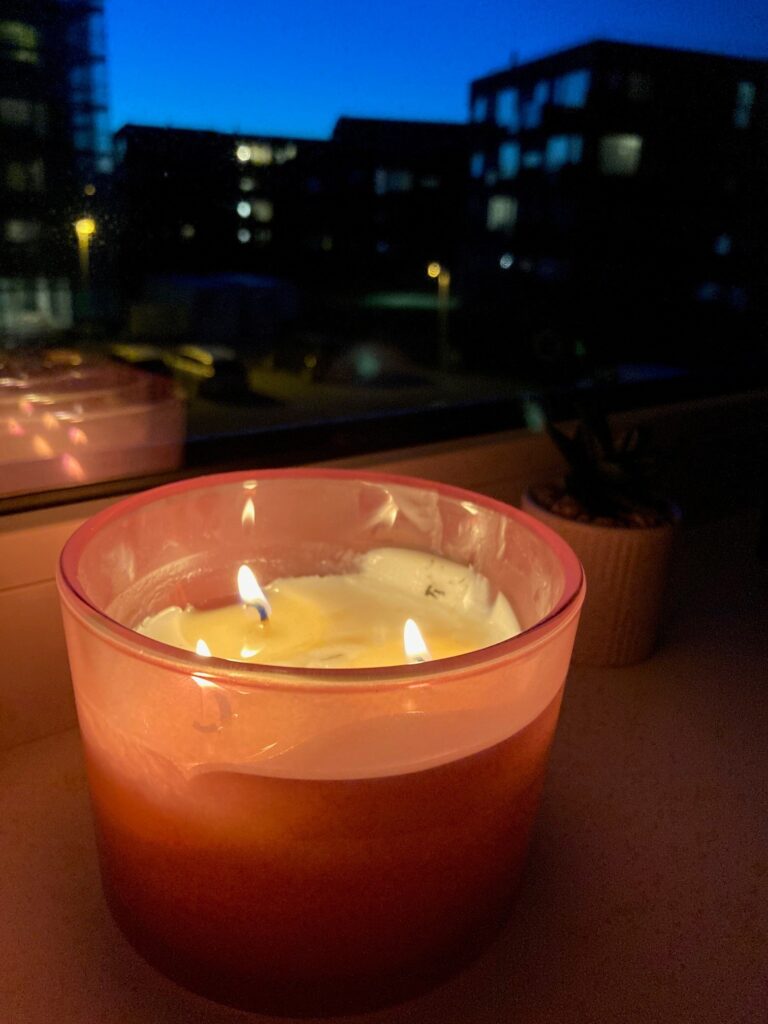 A candle on my mum's windowsill (photo: Kristel Alla)