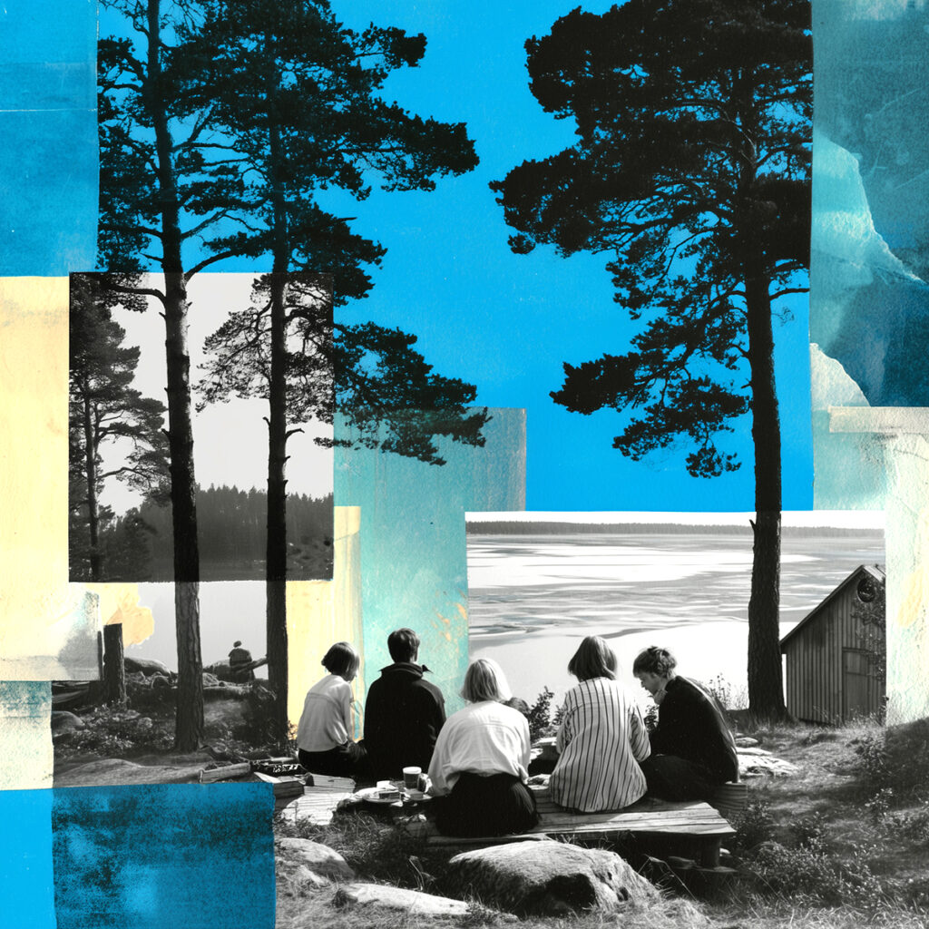What does Estonian friendliness look like to you? Maybe a serene moment just like this. Made by Kaarin Lupp with Midjourney.