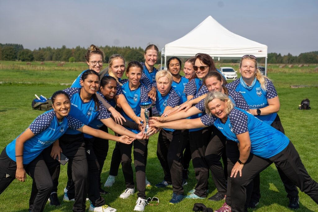 Estonian Women's National Cricket Team. Photo: Medha Gooch.