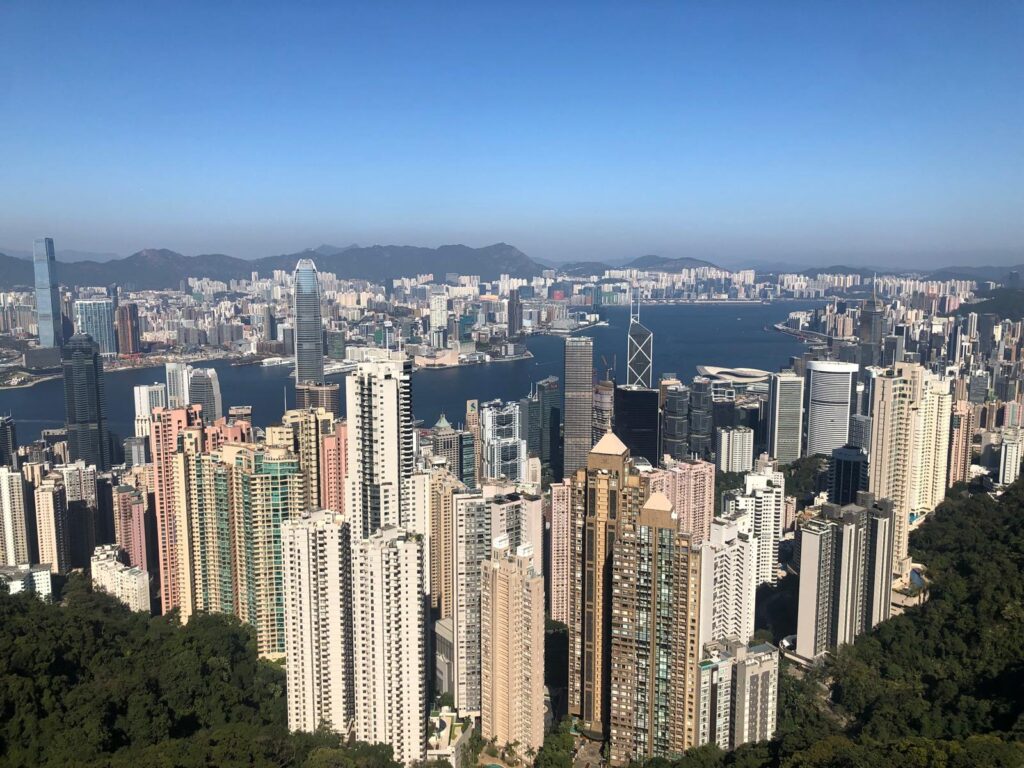 A view of Hong Kong’s iconic skyline and Victoria Harbour