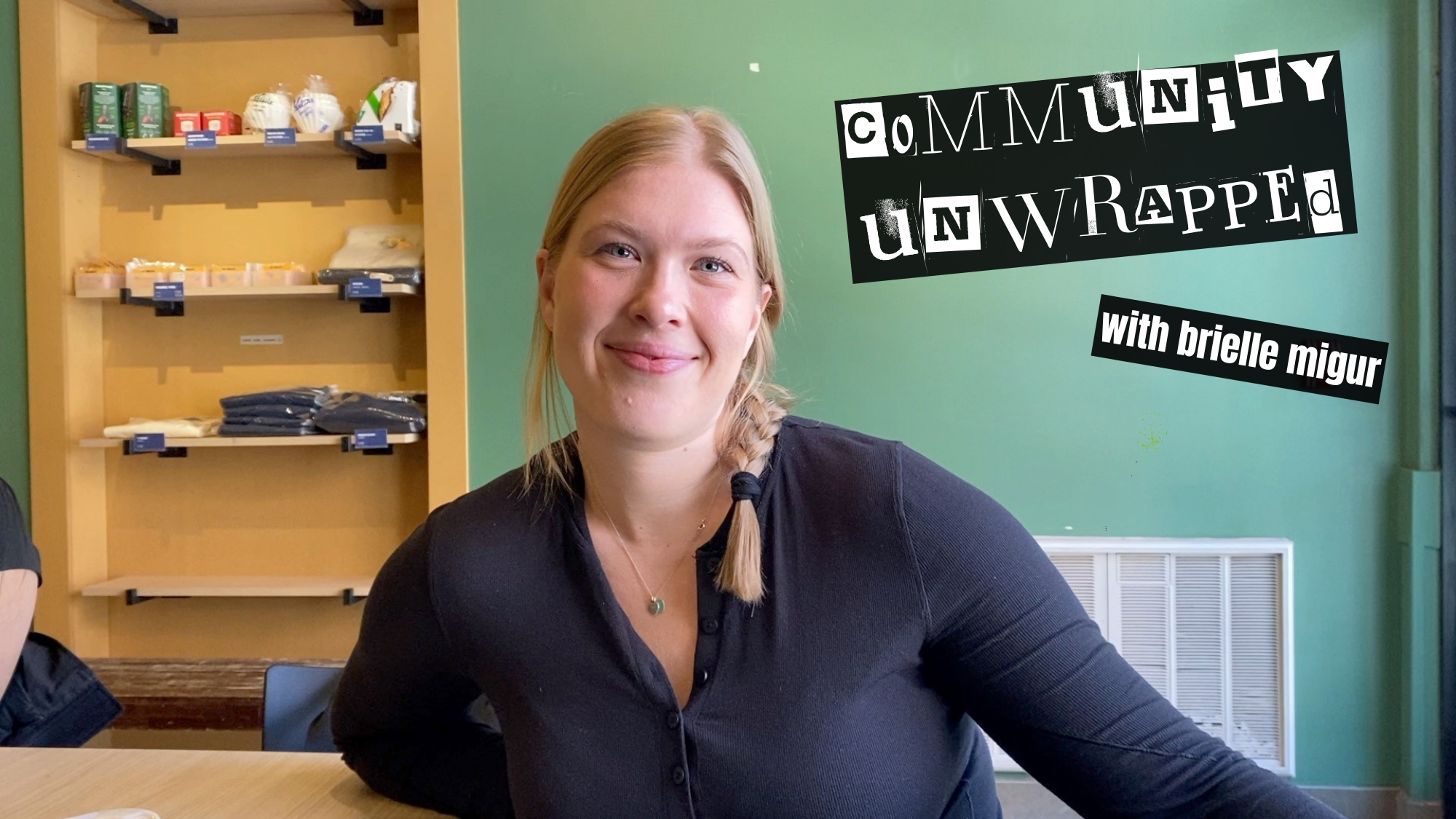 Brielle Migur in her episode of Community Unwrapped.