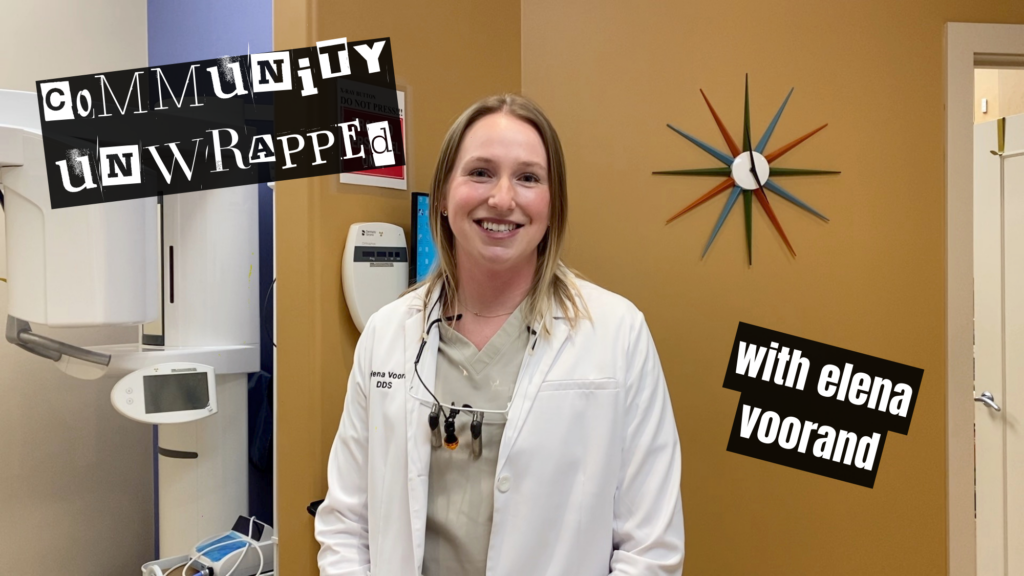 Elena Voorand in her episode of Community Unwrapped.