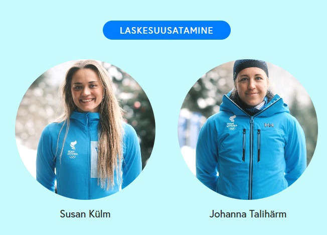 Laske/suusatajad (biathletes) Susan KÜLM ja Johanna TALIHÄRM. Foto: eok.ee