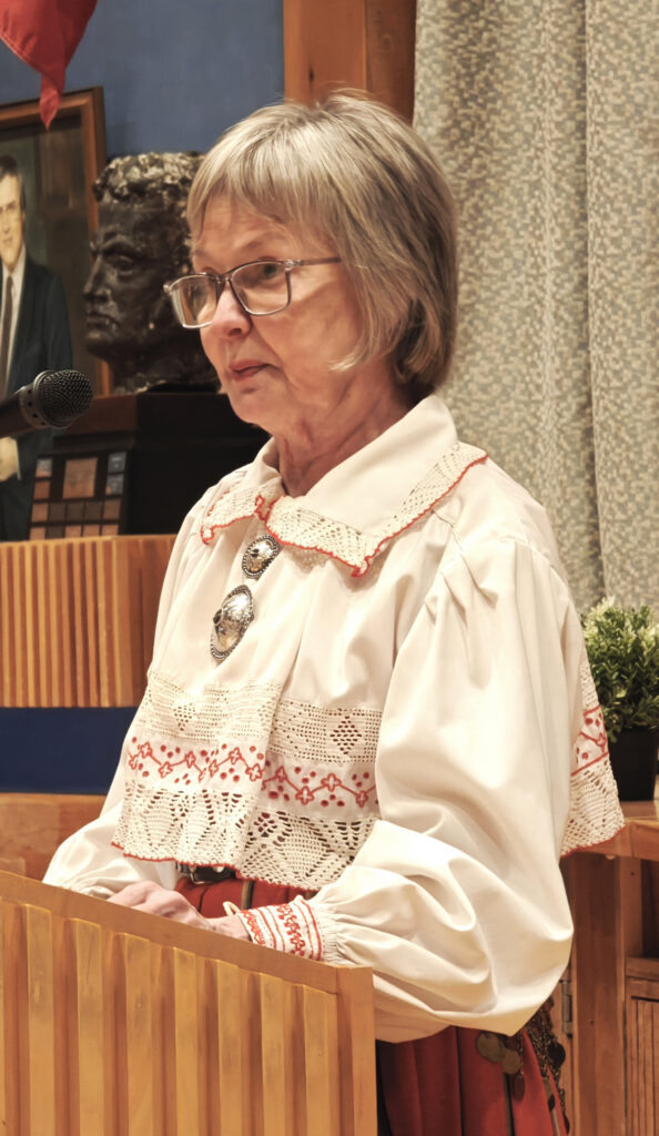 Aktusekõne dr Talvi Maimets. Foto: Paul Kiilaspea