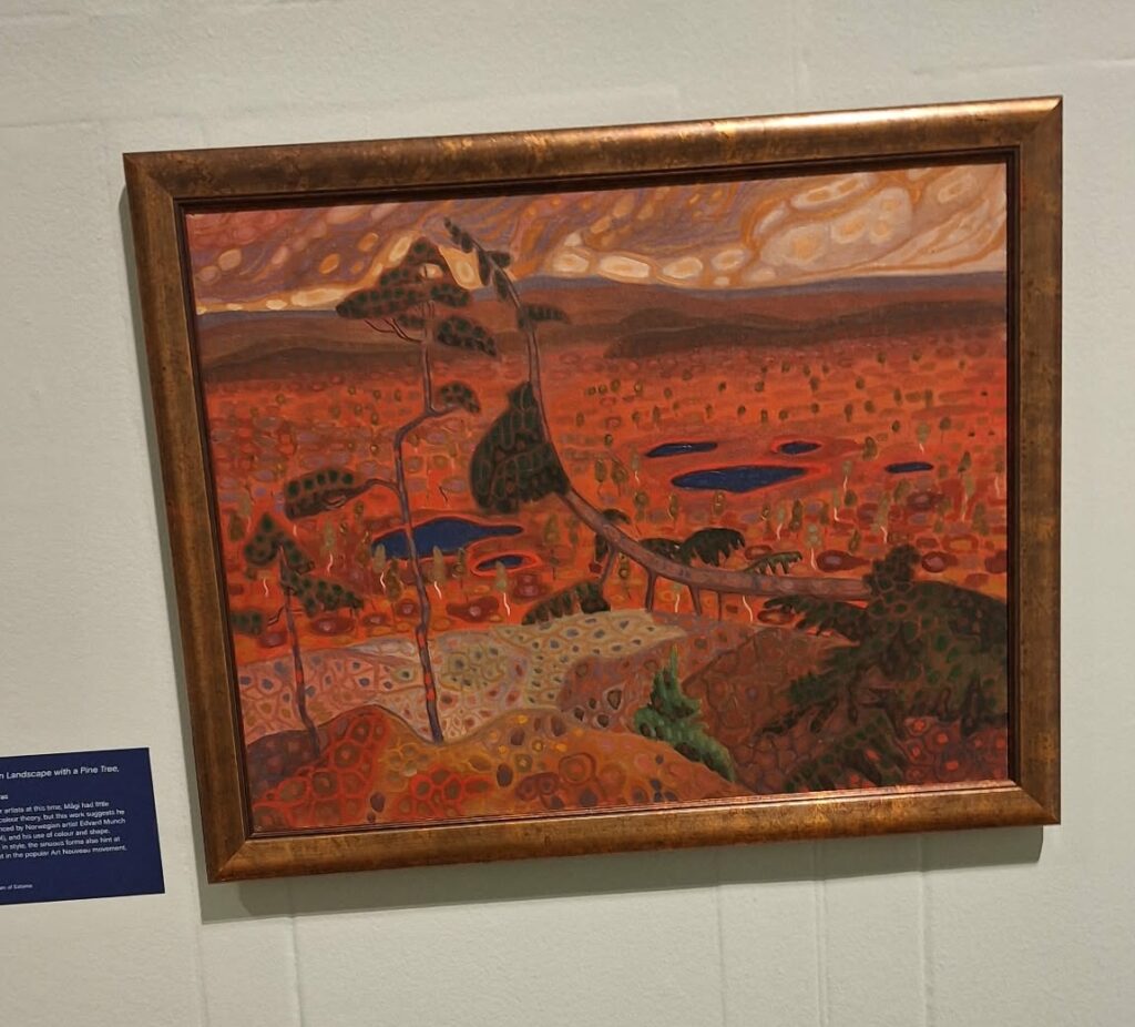 Konrad Mägi’s painting Norwegian Landscape with a Pine Tree, 1908 – 1910