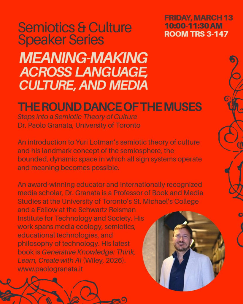 The poster for Dr. Granata's lecture