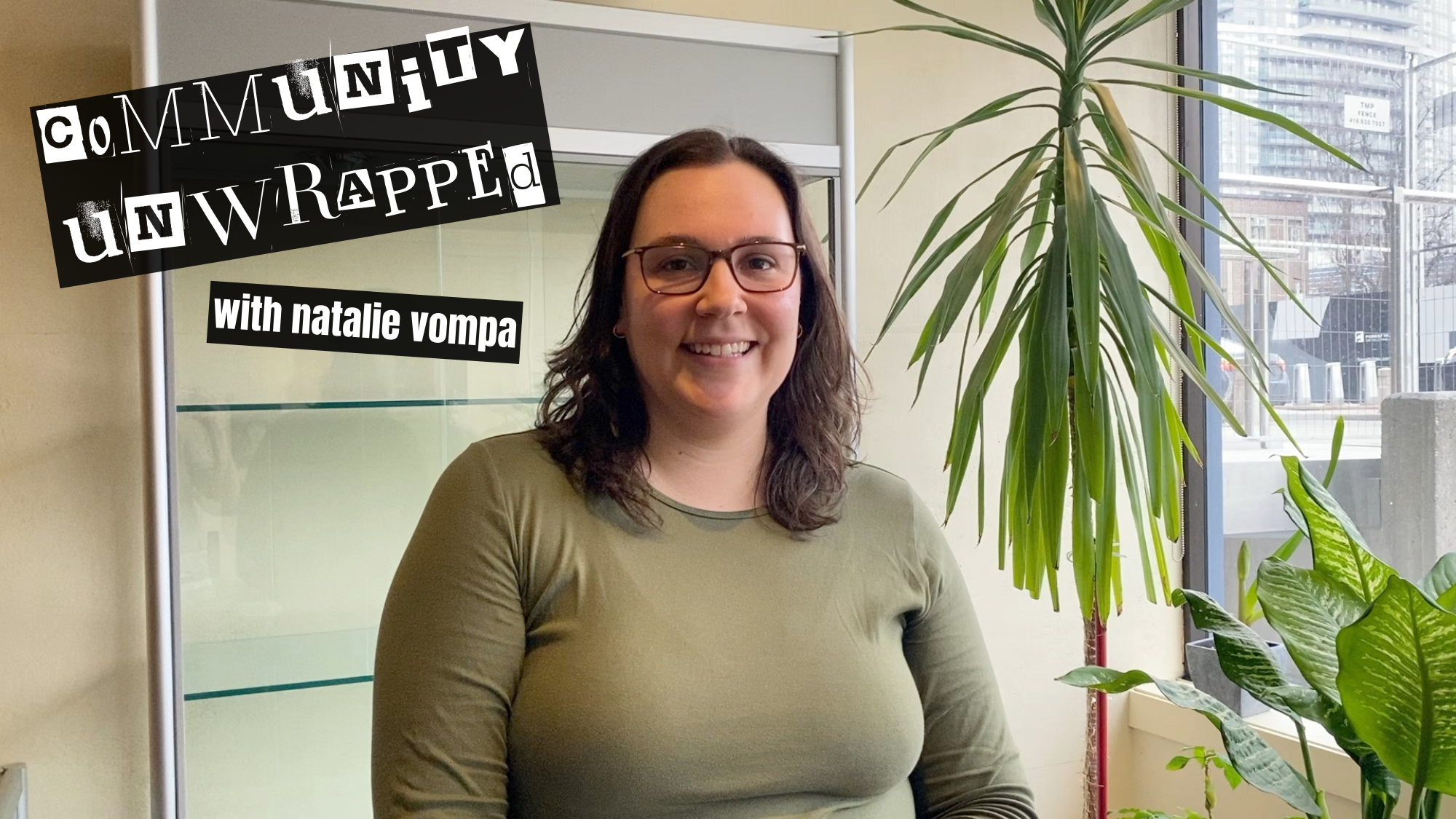 Natalie Vompa in her episode of "Community Unwrapped."