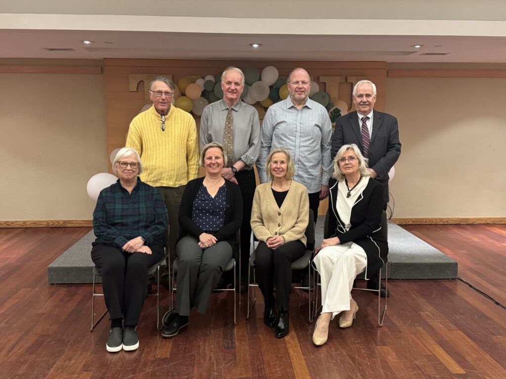 Tartu College's Board of Directors and Tartu College General Manager Linda Karuks (front row, on the right). Missing from the photo are Board of Directors Members Vello Keelmann and Riina Hess.