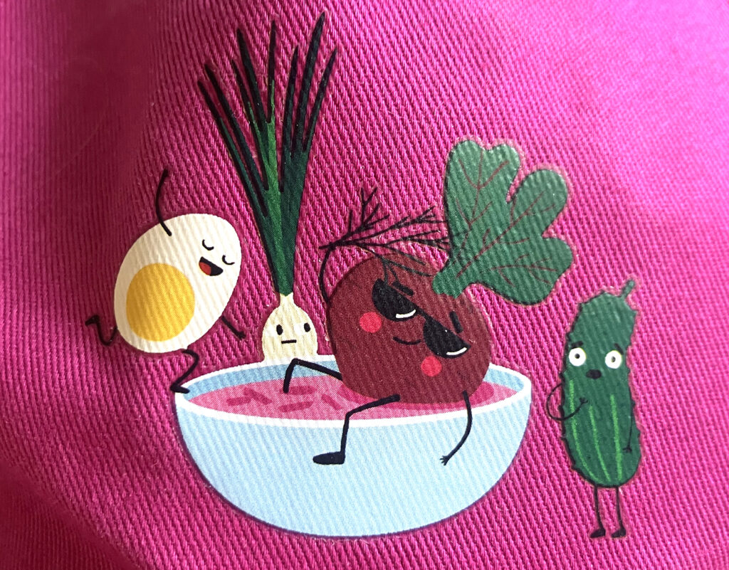 Külm/supi tegelased NOKA/MÜTSil (on a baseball cap). Nad on lahedad tüübid ja pärinevad LEEDUst. Eestis süüakse ka külm/suppi. Suvel, kui on soe. Foto: Riina Kindlam
