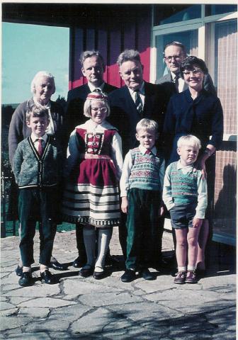 Photo taken in Auckland, New Zealand just before moving to Toronto in 1965. In the front row is Hillar, his sister Viive, brother Lembit, and brother Aarne. In the back row is his grandmother Maria, uncle Ilmar, grandfather Juhan, father Andres, and mother Inge.