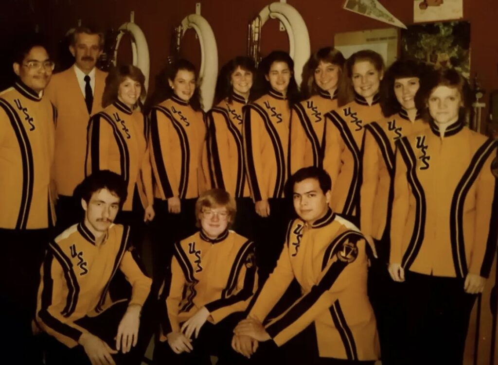 The school orchestra executive for 1983-84 (source: Uxbridge Secondary School Facebook group)