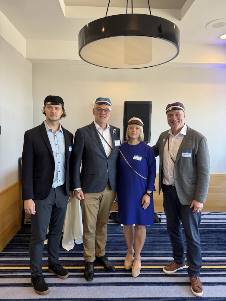 From left to right: Co-Host Martin Koppel; His Excellency Estonian Ambassador to the United States Kristjan Prikk; Co-Host Svea Koppel; and Sean Paavo Krepp (photo credit: Imre Mäger)