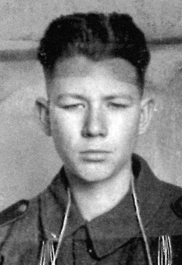 17-aastane Olev Orgla 1945. aastal Belgias sõjavangis.