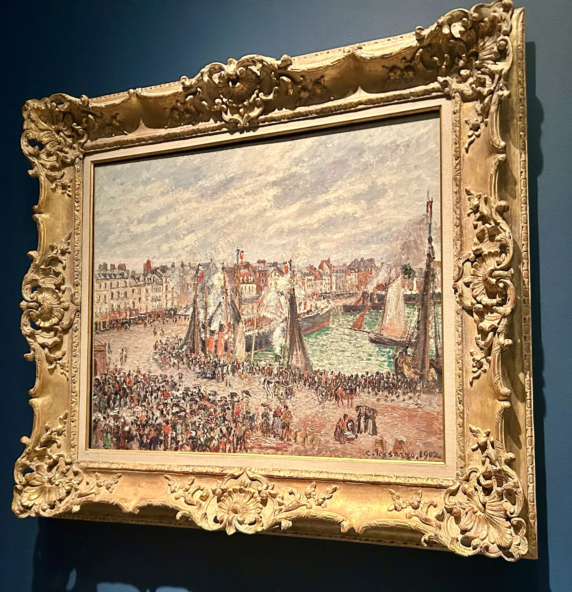 Camille Pissarro, The Fish Market, Dieppe: Grey Weather, Morning (1902)