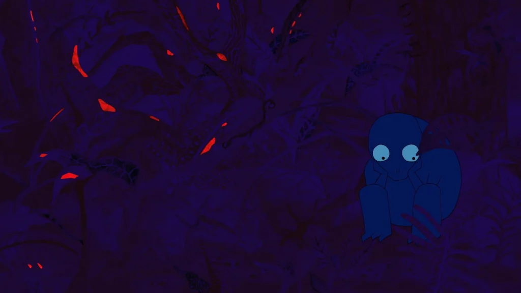 The monster in a scene from Seth McKeever’s animated short Alone (image- Seth McKeever)