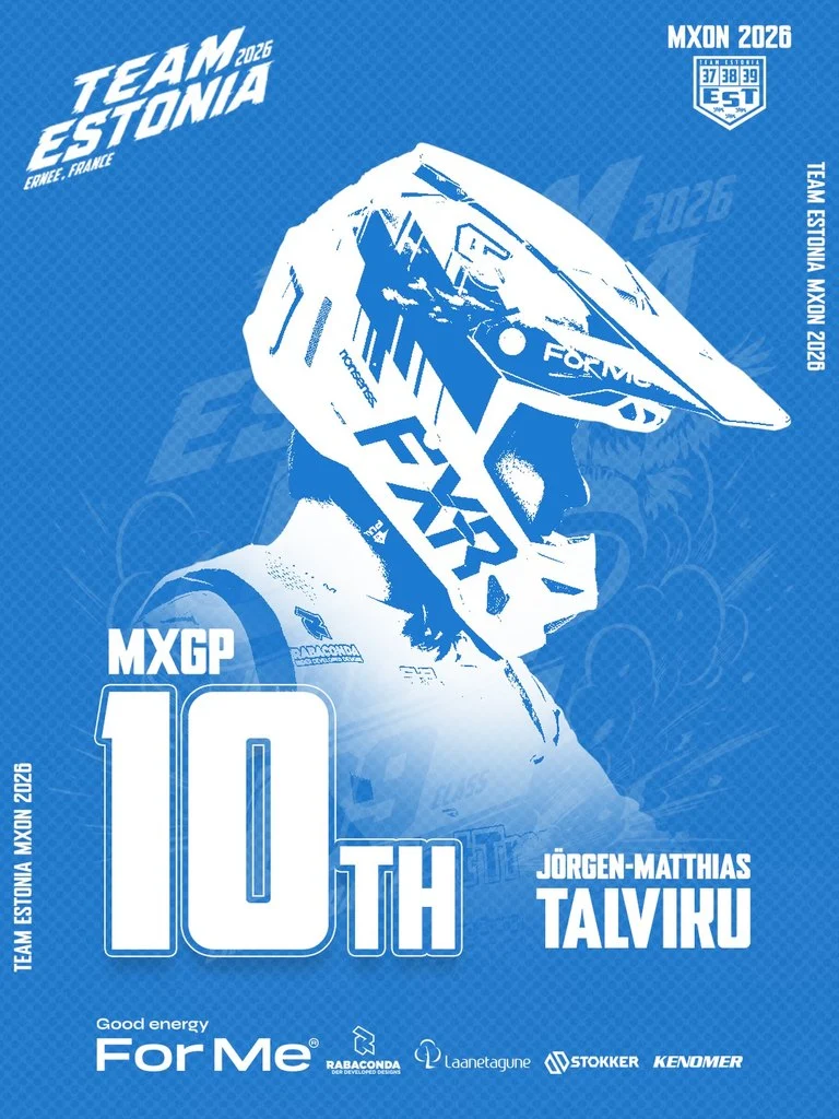 Jörgen-Matthias Talviku's result poster for Motocross of Nations 2026 (source: the Estonian Motosport Federation Instagram page)