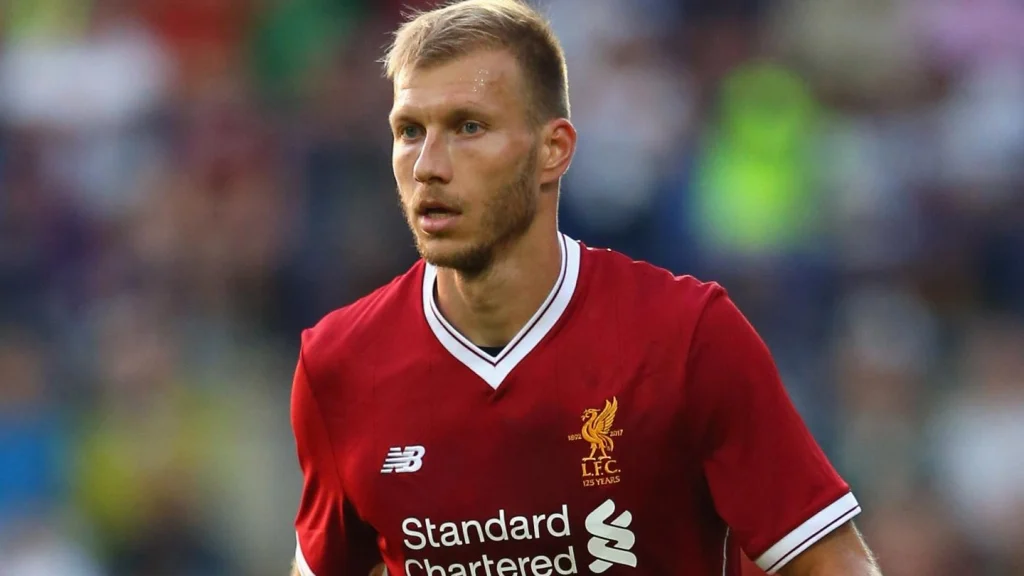 Klavan playing for Liverpool F.C. source: liverpoolfc.com